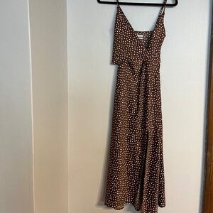Satin Abercrombie Polka Dot Dress - Size S